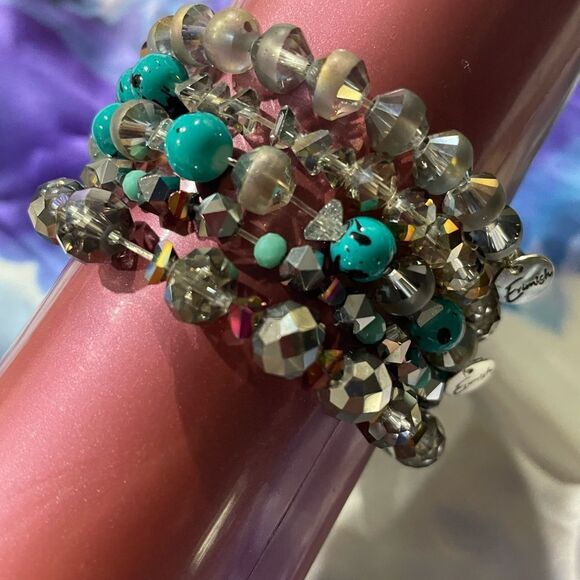 Erimish Bracelets Stack Turquoise & Silver - Picture 1 of 4